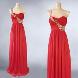 City Triangles Red Prom Dress